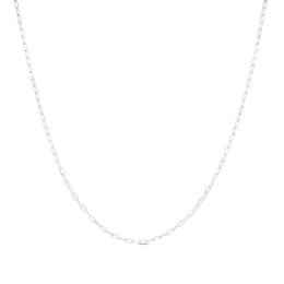 Made in Italy 1.2mm Diamond-Cut Paper Clip Chain Necklace in Solid Sterling Silver - 18&quot;