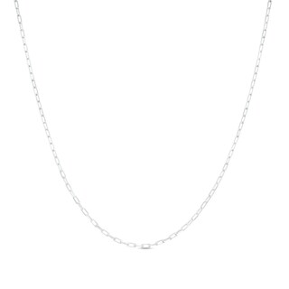 Made in Italy 1.2mm Diamond-Cut Paper Clip Chain Necklace in Solid Sterling Silver - 18"