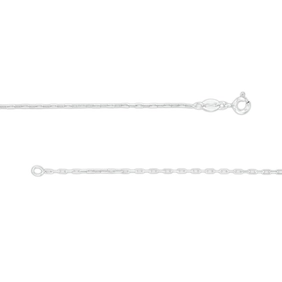 Made in Italy 1.2mm Diamond-Cut Paper Clip Chain Necklace in Solid Sterling Silver - 18"
