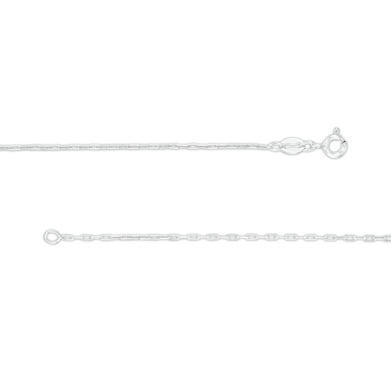 Main Image 2 of Made in Italy 1.2mm Diamond-Cut Paper Clip Chain Necklace in Solid Sterling Silver - 18"