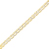 Thumbnail Image 0 of 3.4mm Diamond-Cut Pavé Mariner Chain Bracelet in 10K Semi-Solid Gold - 7.5"
