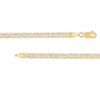 Thumbnail Image 1 of 3.4mm Diamond-Cut Pavé Mariner Chain Bracelet in 10K Semi-Solid Gold - 7.5"