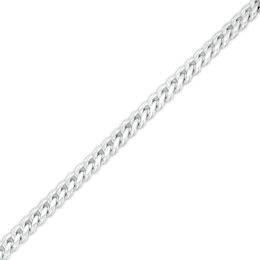 Made in Italy 3.3mm Cuban Curb Chain Anklet in Solid Sterling Silver - 10&quot;