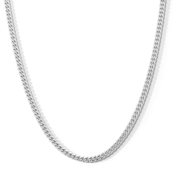 Made in Italy 3.3mm Cuban Curb Chain Necklace in Solid Sterling Silver - 16"