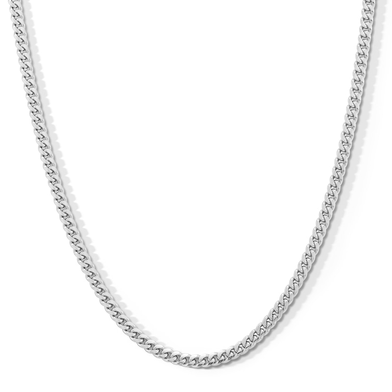 Made in Italy 3.3mm Cuban Curb Chain Necklace in Solid Sterling Silver - 16"