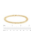 Thumbnail Image 2 of Made in Italy 6.35mm Cuban Chain Bracelet in Semi-Solid Sterling Silver with 10K Gold Plate - 8.5"