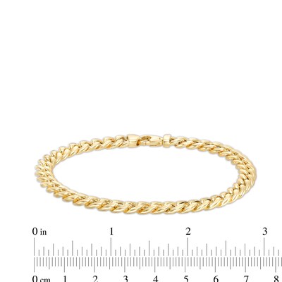 Made in Italy 6.35mm Cuban Chain Bracelet in Semi-Solid Sterling Silver with 10K Gold Plate - 8.5"