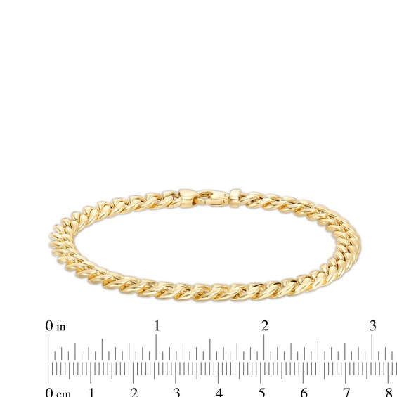Made in Italy 6.35mm Cuban Chain Bracelet in Semi-Solid Sterling Silver with 10K Gold Plate - 8.5"