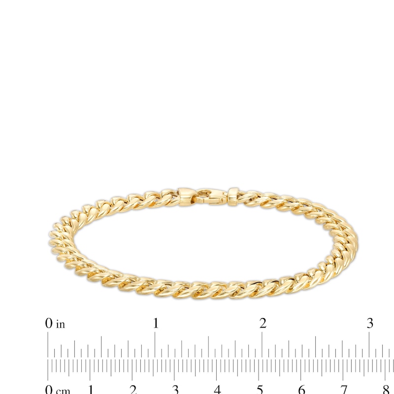 Main Image 2 of Made in Italy 6.35mm Cuban Chain Bracelet in Semi-Solid Sterling Silver with 10K Gold Plate - 8.5"