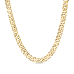 Made in Italy 6.35mm Cuban Chain Necklace in Semi-Solid Sterling Silver with 10K Gold Plate - 20&quot;