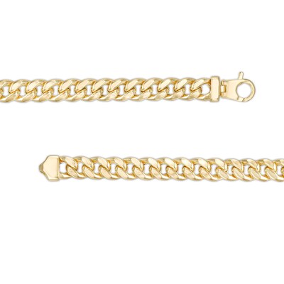 Made in Italy 6.35mm Cuban Chain Necklace in Semi-Solid Sterling Silver with 10K Gold Plate - 20"