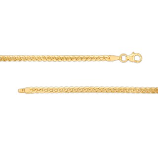 10K Hollow Gold Oval Tight Curb Chain Bracelet - 7.5"
