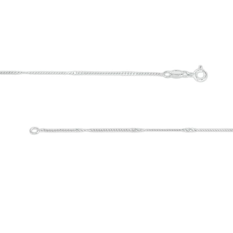 Made in Italy 1.25mm Diamond-Cut Twisted Curb Chain Necklace in Solid Sterling Silver - 18"