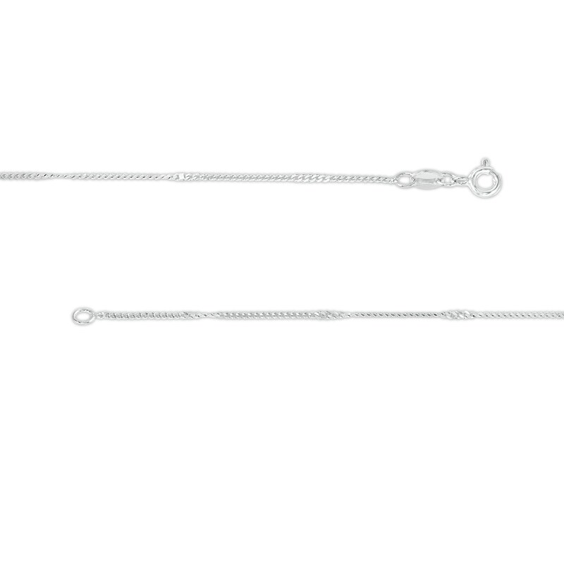 Main Image 2 of Made in Italy 1.25mm Diamond-Cut Twisted Curb Chain Necklace in Solid Sterling Silver - 18"