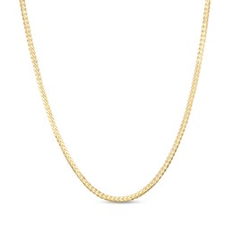 2.3mm Tight Curb Oval Chain Necklace in 10K Hollow Gold - 20&quot;