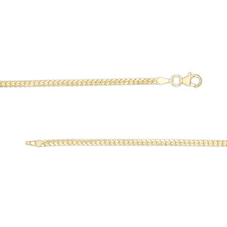 10K Hollow Gold Tight Curb Oval Chain - 20"