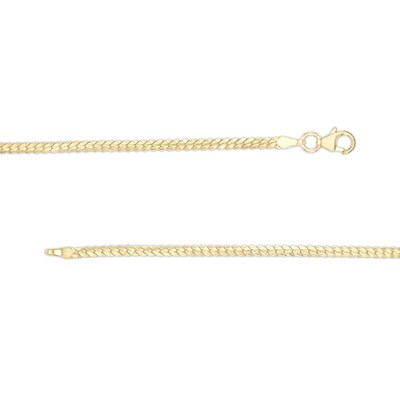 10K Hollow Gold Tight Curb Oval Chain - 20"