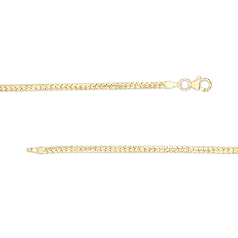 Main Image 2 of 10K Hollow Gold Tight Curb Oval Chain - 20"