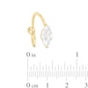 Thumbnail Image 2 of 10K Gold CZ Marquise Twist Belly Button Ring - 14G 3/8"
