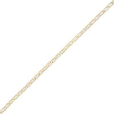 1.5mm Light Open Curb Chain Anklet in 10K Solid Gold - 10"