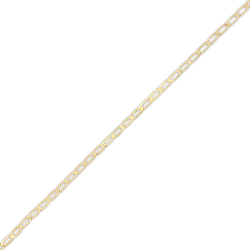 1.5mm Light Open Curb Chain Anklet in 10K Solid Gold - 10"