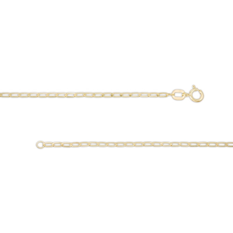 1.5mm Light Open Curb Chain Anklet in 10K Solid Gold - 10"