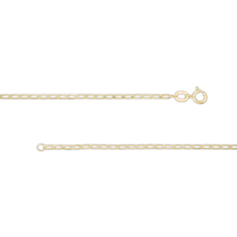 Main Image 2 of 1.5mm Light Open Curb Chain Anklet in 10K Solid Gold - 10"