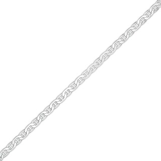 Made in Italy 2.4mm Diamond-Cut Flat Mariner Chain Anklet in Solid Sterling Silver - 10"