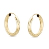 20mm Continuous Hoop Earrings in 10K Tube Gold
