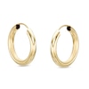 20mm Continuous Hoop Earrings in 10K Tube Gold