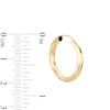 15mm Continuous Hoop Earrings in 14K Hollow Gold