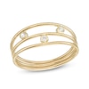 Thumbnail Image 1 of Cubic Zirconia Triple Stack Ring in 10K Gold