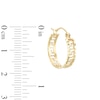 Diamond-Cut Greek Key Hoop Earrings in 10K Gold