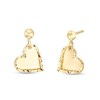 Thumbnail Image 1 of Diamond-Cut Heart Dangle Earrings in 10K Solid Gold
