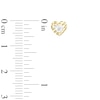 Thumbnail Image 2 of Cubic Zirconia Diamond-Cut Heart Stud Earrings in 10K Gold