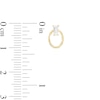 Thumbnail Image 2 of Cubic Zirconia Tapered Circle Stud Earrings in 10K Gold