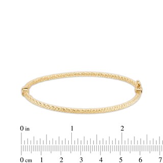 3mm Hammered Bangle Bracelet in Sterling Silver with 10K Gold Plate