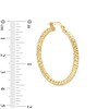 Thumbnail Image 2 of 10K Gold Bonded Sterling Silver Diamond-Cut Hoops