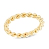 Thumbnail Image 0 of Twist Ring Band in Hollow Sterling Silver with 10K Gold Plate