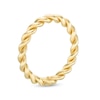 Thumbnail Image 1 of Twist Ring Band in Hollow Sterling Silver with 10K Gold Plate