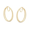 Split Twist Hoop Earrings in Hollow Sterling Silver with 10K Gold Plate