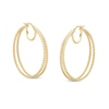 Thumbnail Image 0 of Split Twist Hoop Earrings in Hollow Sterling Silver with 10K Gold Plate