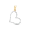 Thumbnail Image 0 of ​​​​​​​10K Solid Gold 1/20 CT. T.W. Diamond Heart Necklace Charm
