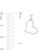 Thumbnail Image 1 of ​​​​​​​10K Solid Gold 1/20 CT. T.W. Diamond Heart Necklace Charm