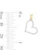 Thumbnail Image 4 of 10K Gold 1/20 CT. T.W. Diamond Heart Necklace Charm