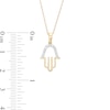 Thumbnail Image 1 of 1/10 CT. T.W. Diamond Hamsa Pendant Necklace in 10K Gold
