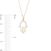 Thumbnail Image 2 of 1/10 CT. T.W. Diamond Hamsa Pendant Necklace in 10K Gold