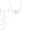 Thumbnail Image 2 of ​​​​​​​1/20 CT. T.W. Diamond Evil Eye Pendant Necklace in Sterling Silver with 14K Gold Plate