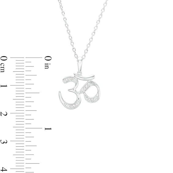 ​​​​​​​1/20 CT. T.W. Diamond Om Symbol Necklace in Sterling Silver