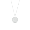Thumbnail Image 0 of Diamond Accent Beaded Circle Pendant Necklace in Sterling Silver